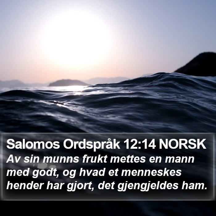 Salomos Ordspråk 12:14 NORSK Bible Study