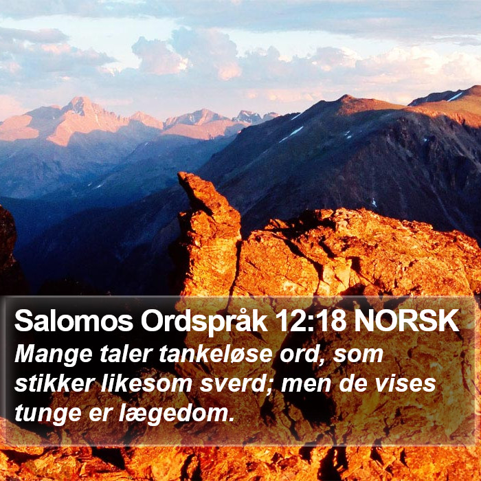 Salomos Ordspråk 12:18 NORSK Bible Study