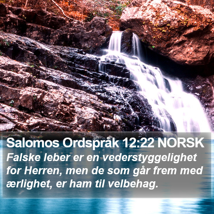 Salomos Ordspråk 12:22 NORSK Bible Study