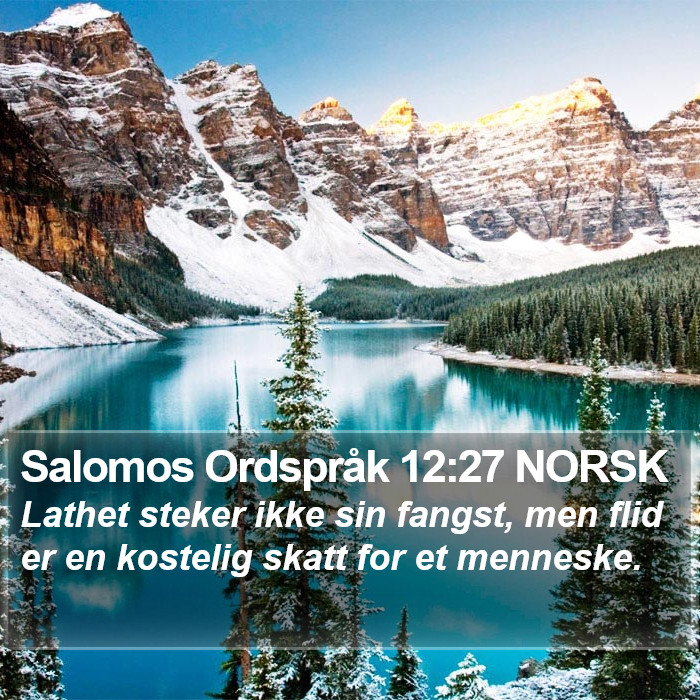 Salomos Ordspråk 12:27 NORSK Bible Study