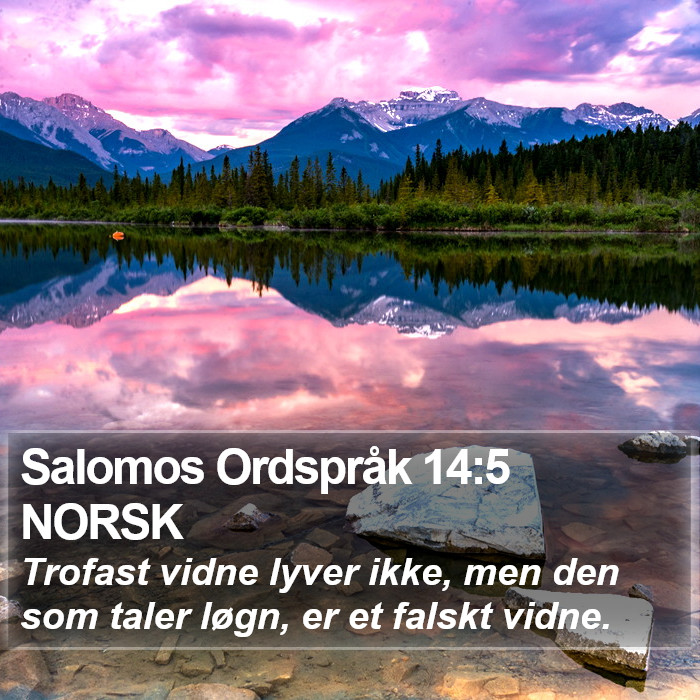 Salomos Ordspråk 14:5 NORSK Bible Study