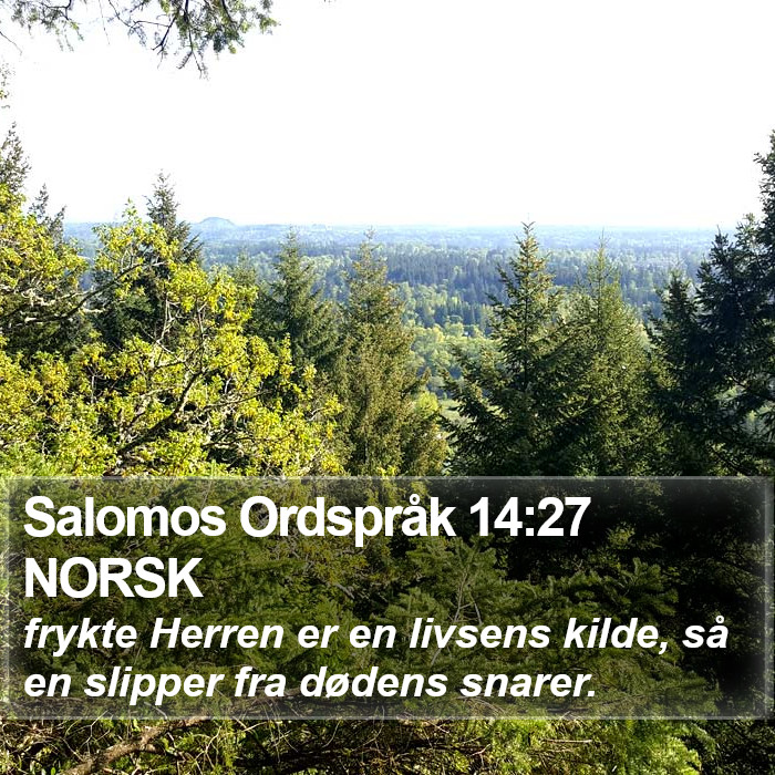 Salomos Ordspråk 14:27 NORSK Bible Study