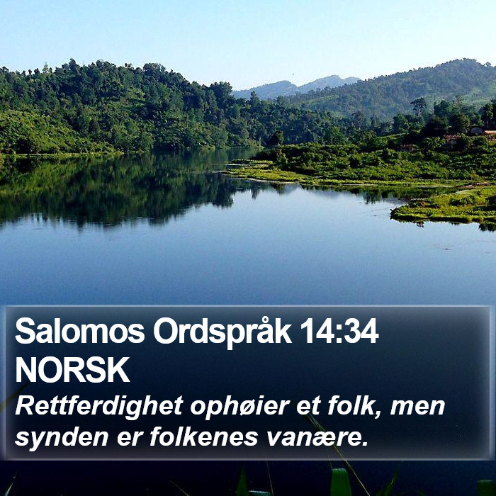 Salomos Ordspråk 14:34 NORSK Bible Study