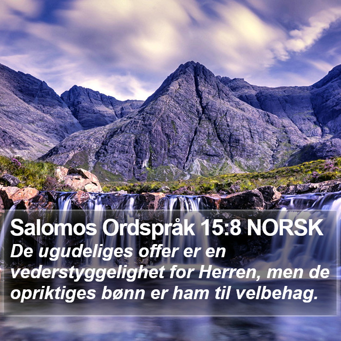 Salomos Ordspråk 15:8 NORSK Bible Study