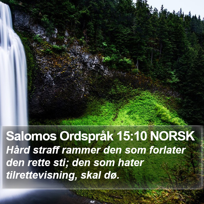 Salomos Ordspråk 15:10 NORSK Bible Study