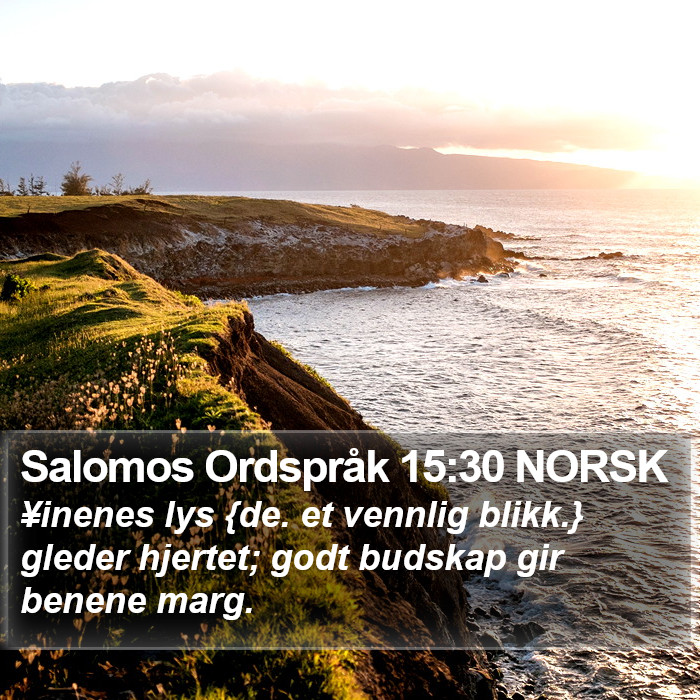 Salomos Ordspråk 15:30 NORSK Bible Study