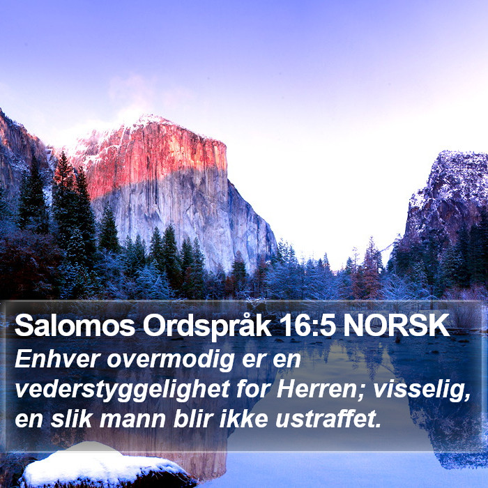 Salomos Ordspråk 16:5 NORSK Bible Study