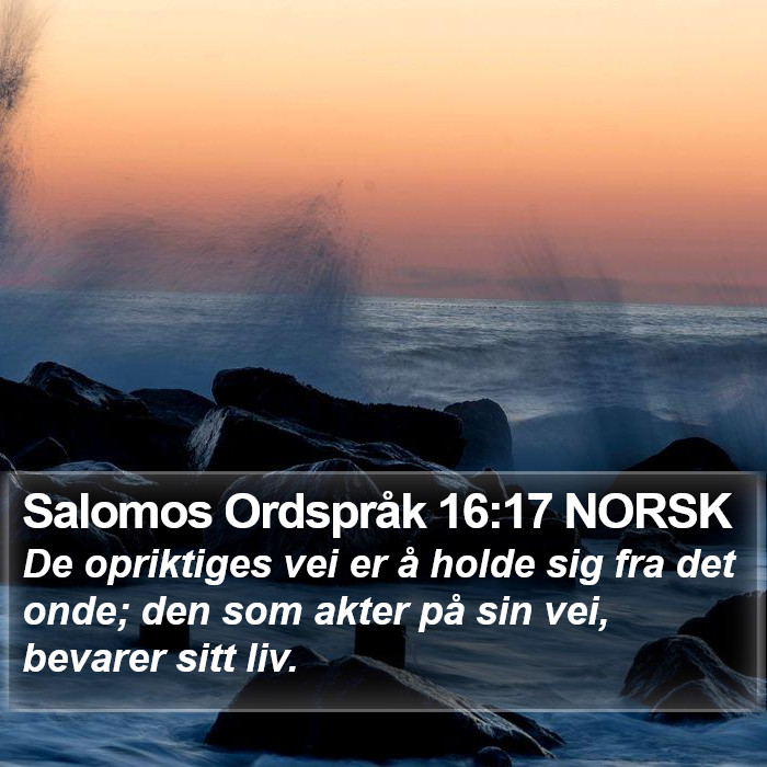 Salomos Ordspråk 16:17 NORSK Bible Study