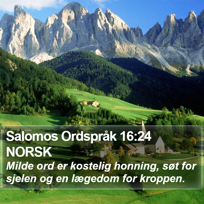 Salomos Ordspråk 16:24 NORSK Bible Study