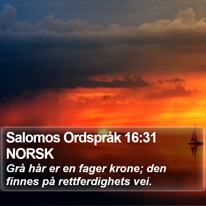 Salomos Ordspråk 16:31 NORSK Bible Study