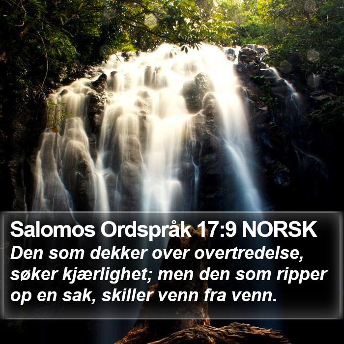 Salomos Ordspråk 17:9 NORSK Bible Study