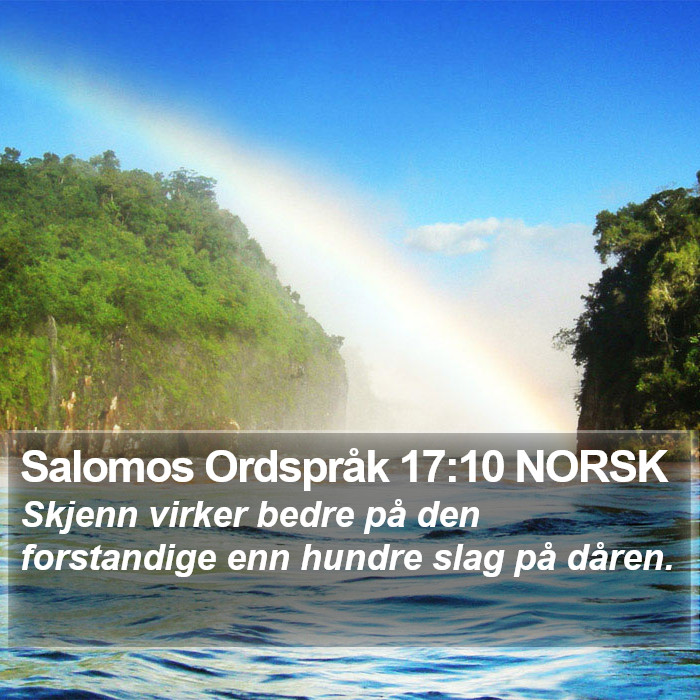 Salomos Ordspråk 17:10 NORSK Bible Study