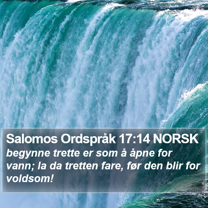 Salomos Ordspråk 17:14 NORSK Bible Study