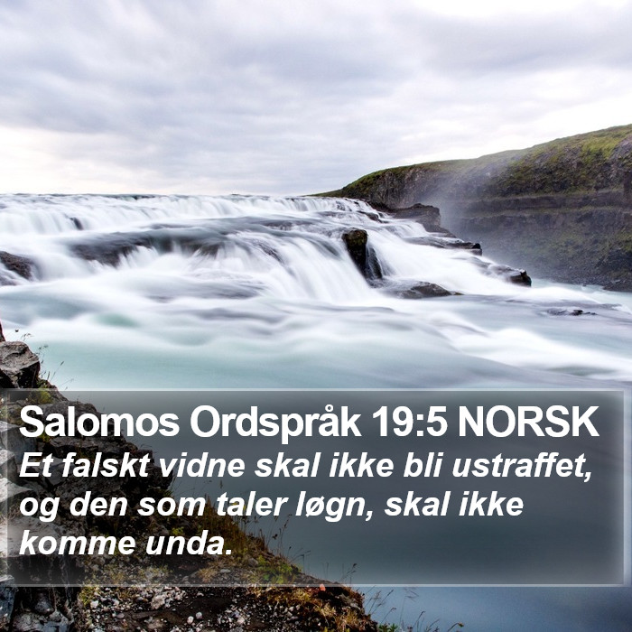 Salomos Ordspråk 19:5 NORSK Bible Study