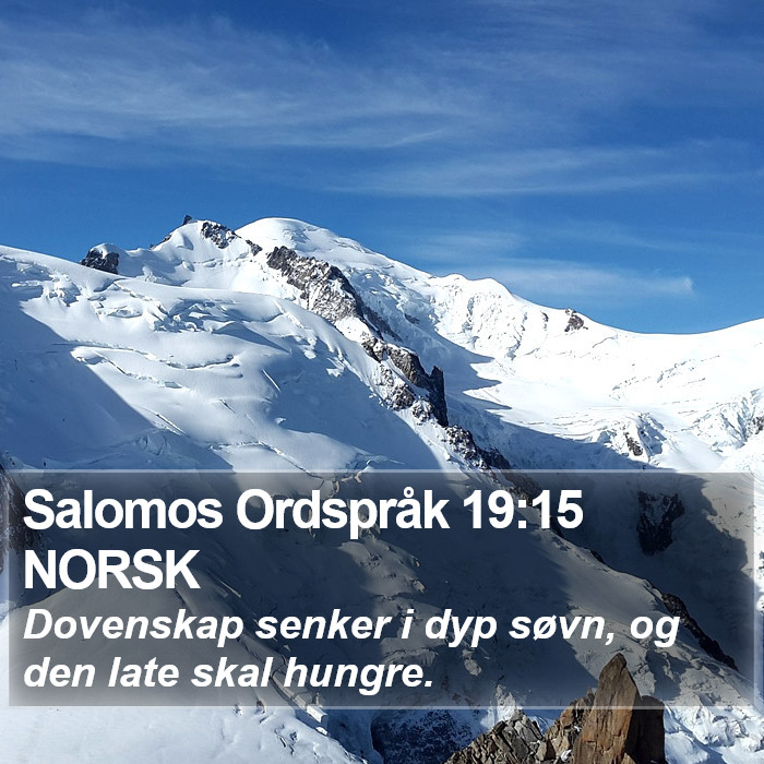 Salomos Ordspråk 19:15 NORSK Bible Study