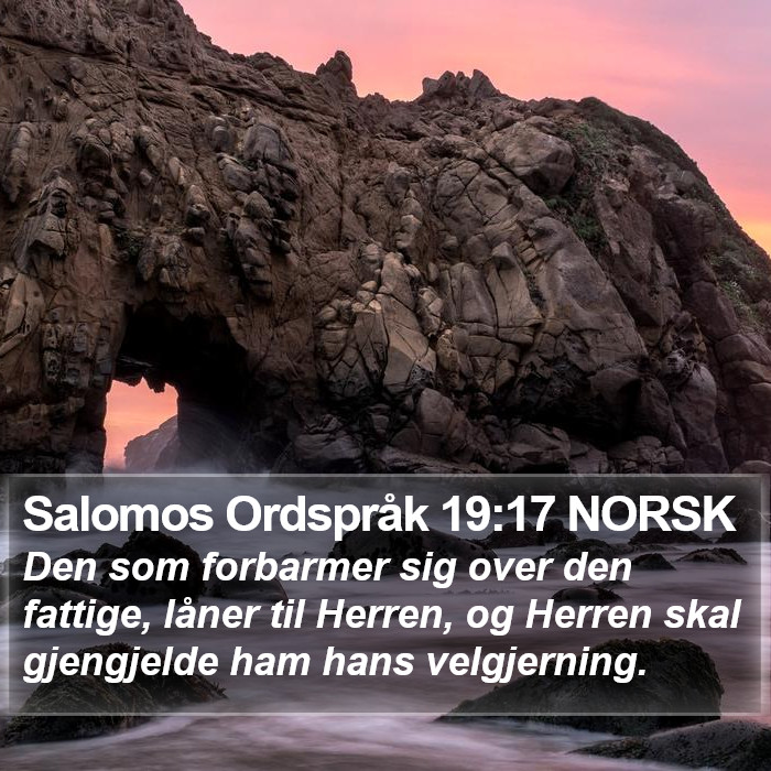 Salomos Ordspråk 19:17 NORSK Bible Study