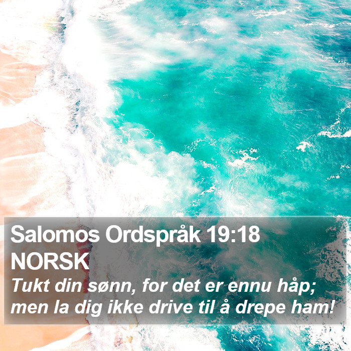 Salomos Ordspråk 19:18 NORSK Bible Study