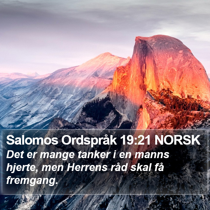 Salomos Ordspråk 19:21 NORSK Bible Study