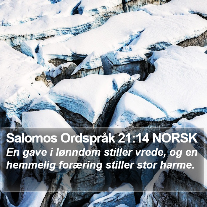 Salomos Ordspråk 21:14 NORSK Bible Study