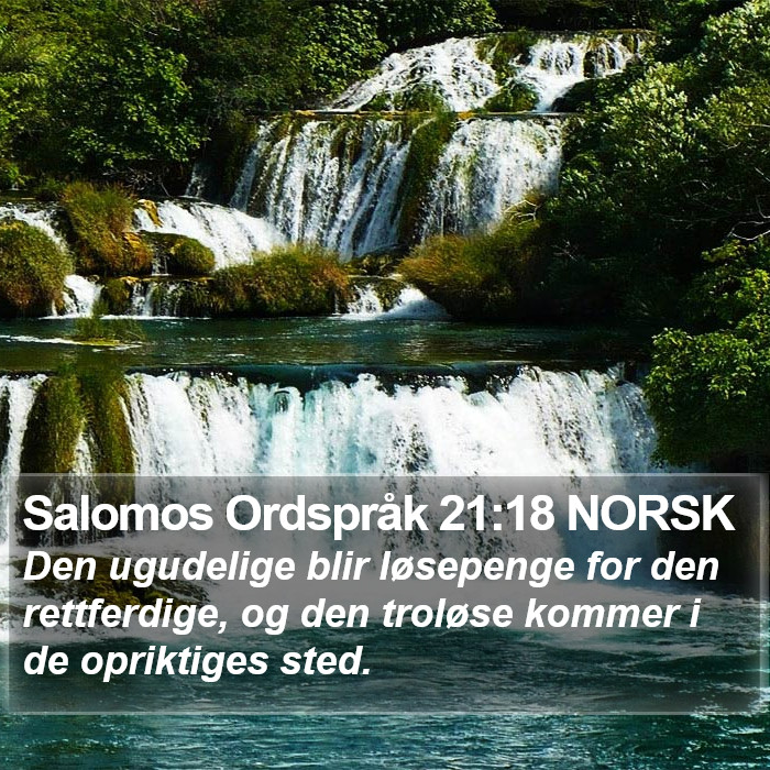 Salomos Ordspråk 21:18 NORSK Bible Study