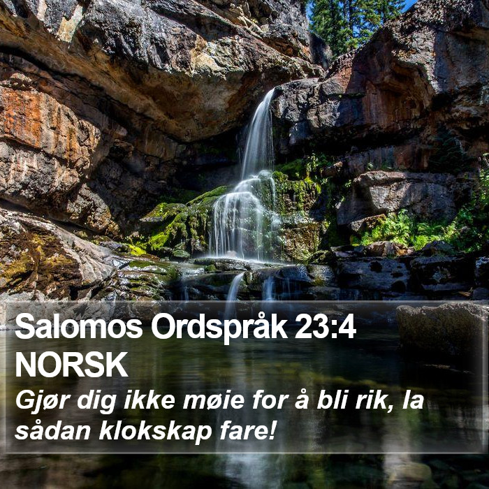 Salomos Ordspråk 23:4 NORSK Bible Study