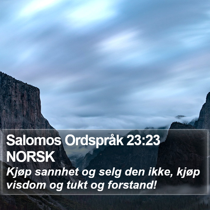 Salomos Ordspråk 23:23 NORSK Bible Study