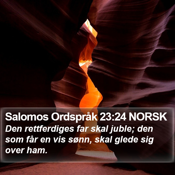 Salomos Ordspråk 23:24 NORSK Bible Study
