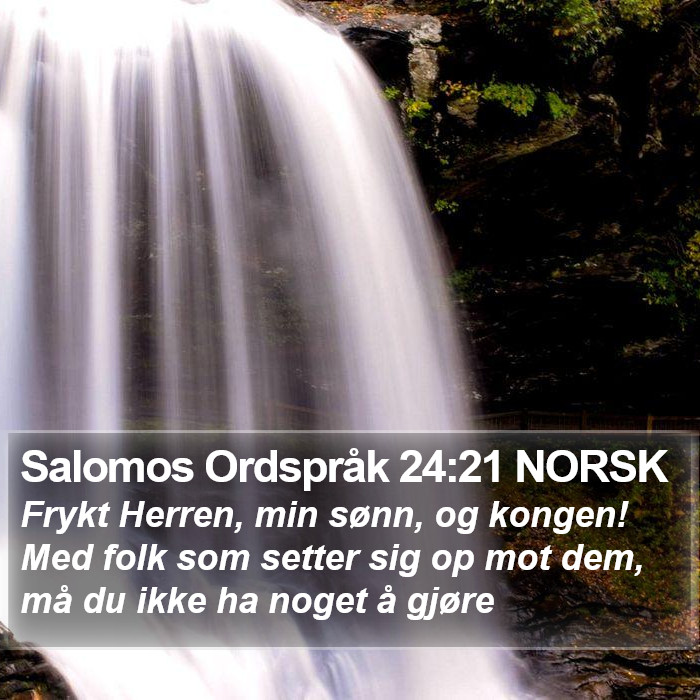 Salomos Ordspråk 24:21 NORSK Bible Study