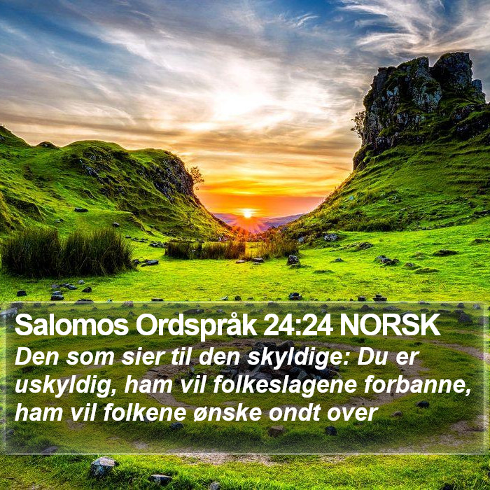 Salomos Ordspråk 24:24 NORSK Bible Study