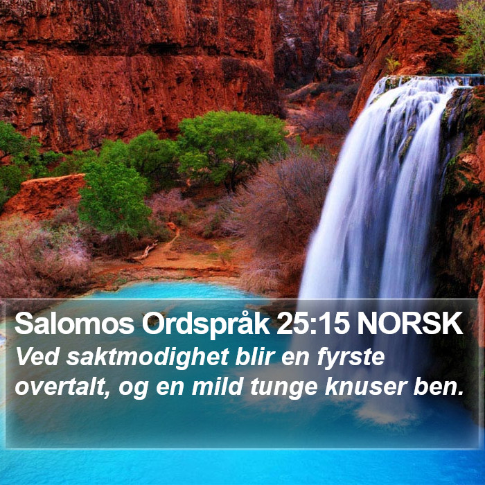 Salomos Ordspråk 25:15 NORSK Bible Study