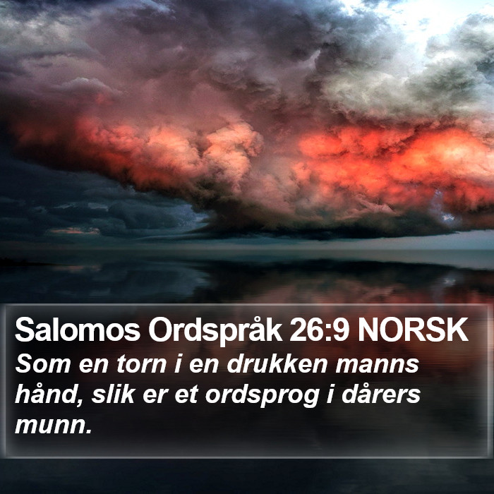 Salomos Ordspråk 26:9 NORSK Bible Study