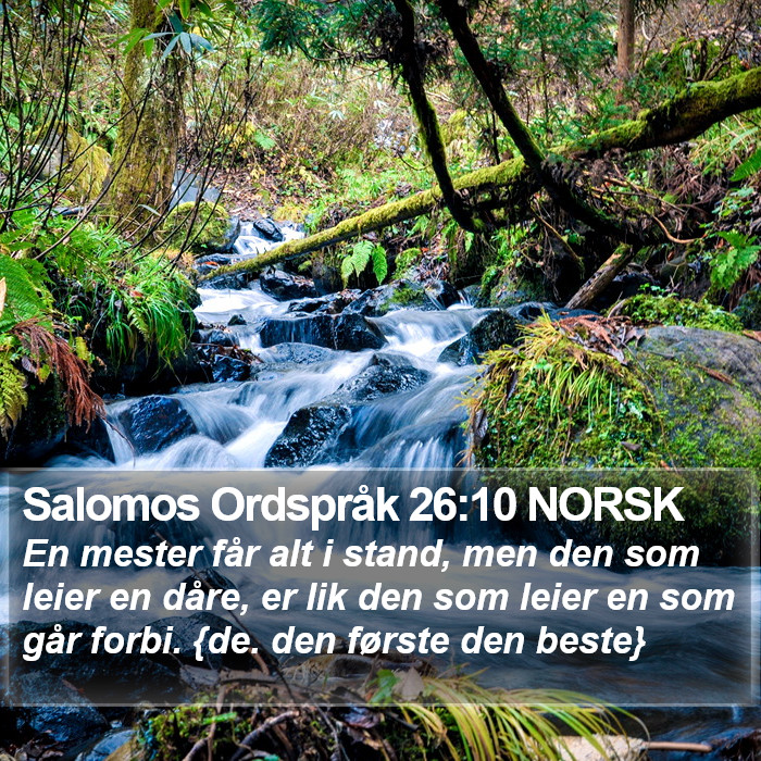 Salomos Ordspråk 26:10 NORSK Bible Study