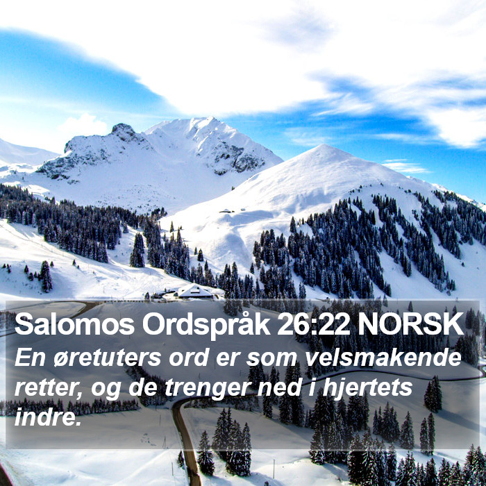 Salomos Ordspråk 26:22 NORSK Bible Study