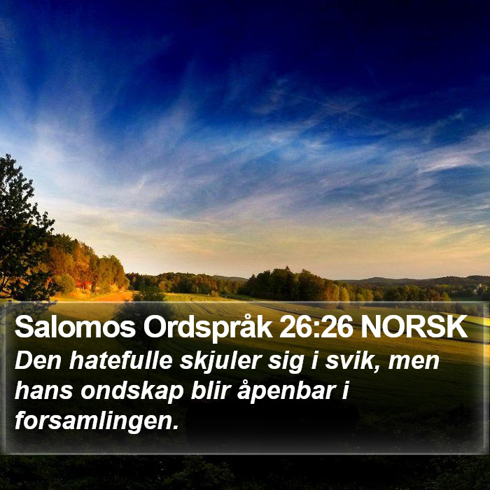 Salomos Ordspråk 26:26 NORSK Bible Study