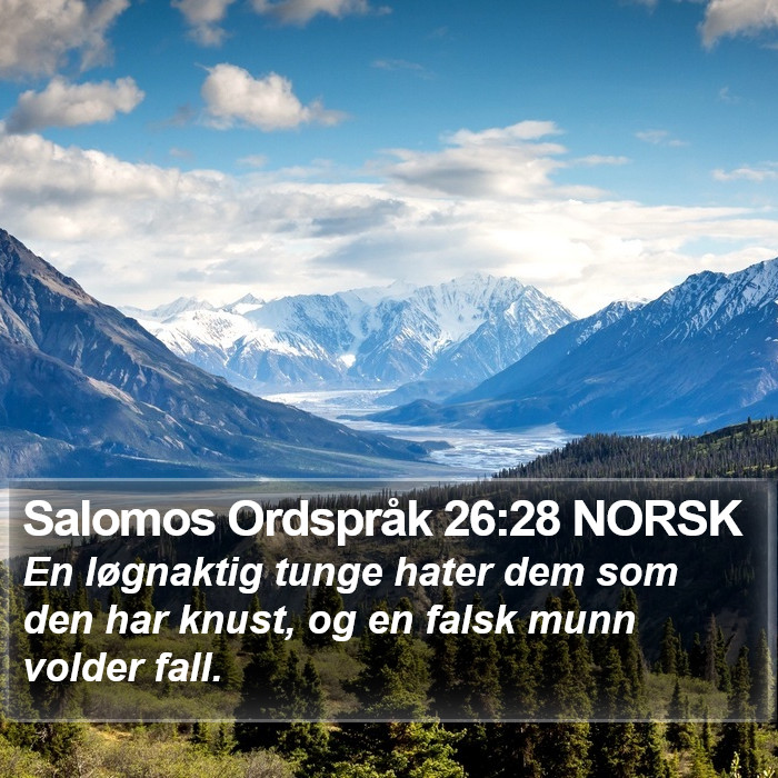 Salomos Ordspråk 26:28 NORSK Bible Study