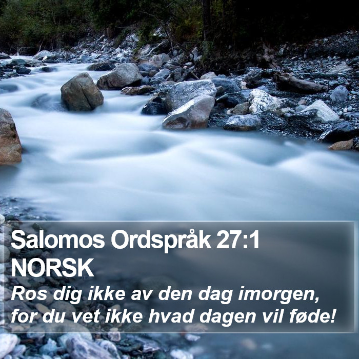 Salomos Ordspråk 27:1 NORSK Bible Study