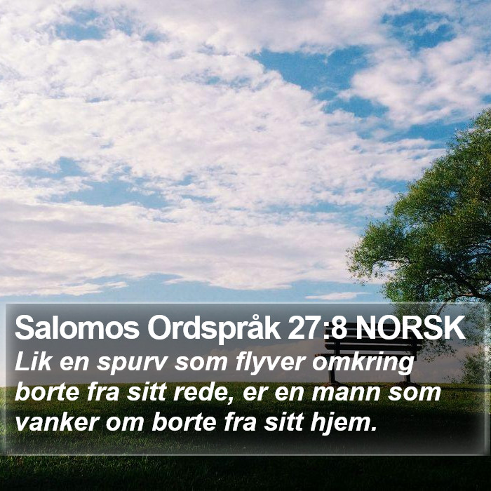 Salomos Ordspråk 27:8 NORSK Bible Study