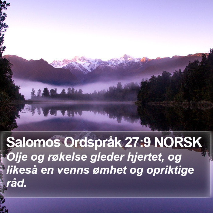 Salomos Ordspråk 27:9 NORSK Bible Study