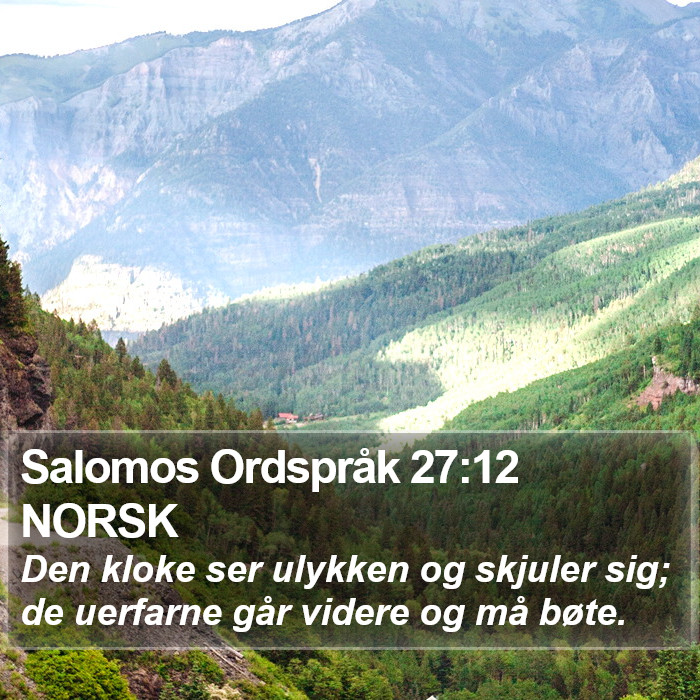 Salomos Ordspråk 27:12 NORSK Bible Study