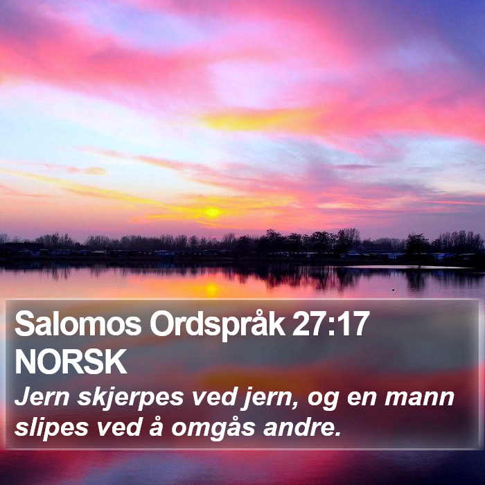 Salomos Ordspråk 27:17 NORSK Bible Study