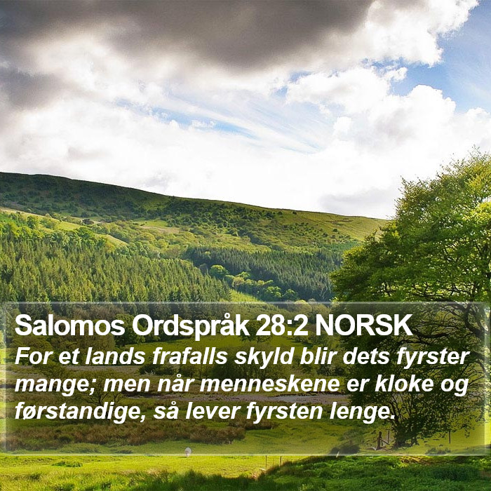 Salomos Ordspråk 28:2 NORSK Bible Study