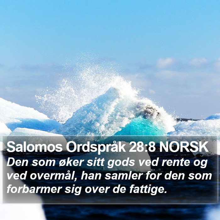 Salomos Ordspråk 28:8 NORSK Bible Study