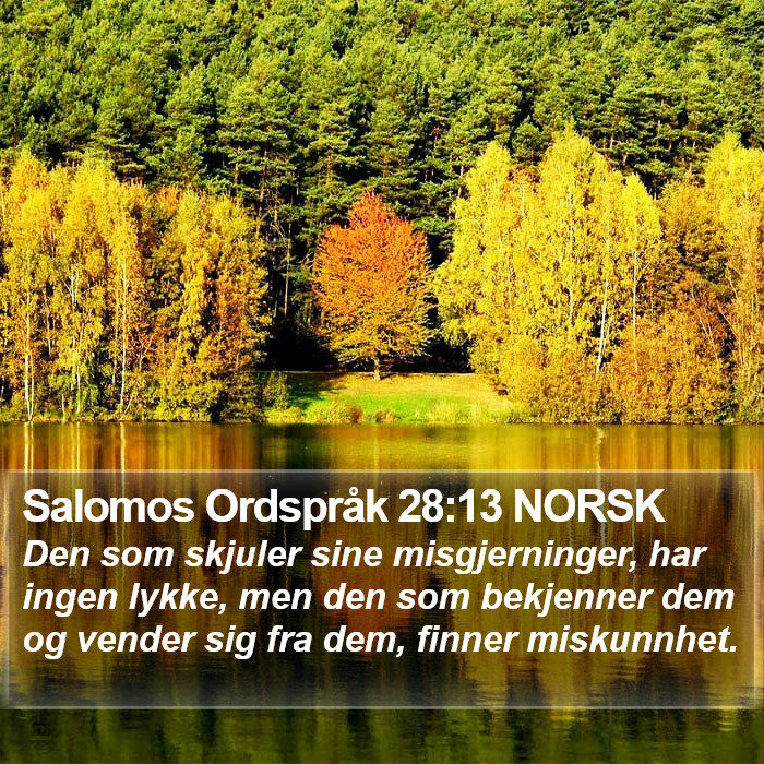 Salomos Ordspråk 28:13 NORSK Bible Study