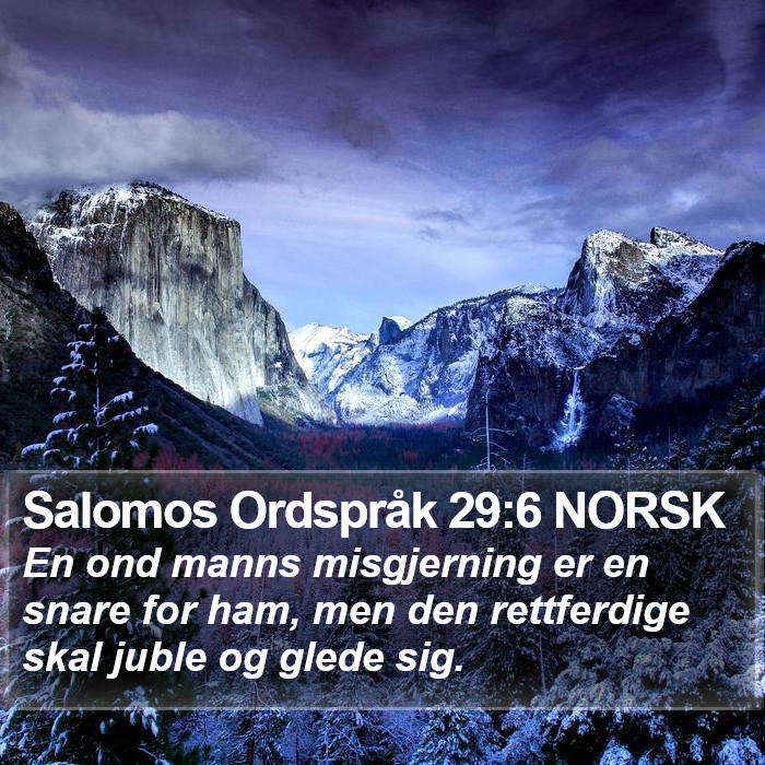 Salomos Ordspråk 29:6 NORSK Bible Study