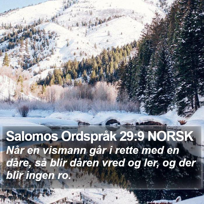 Salomos Ordspråk 29:9 NORSK Bible Study