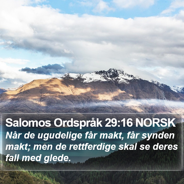 Salomos Ordspråk 29:16 NORSK Bible Study