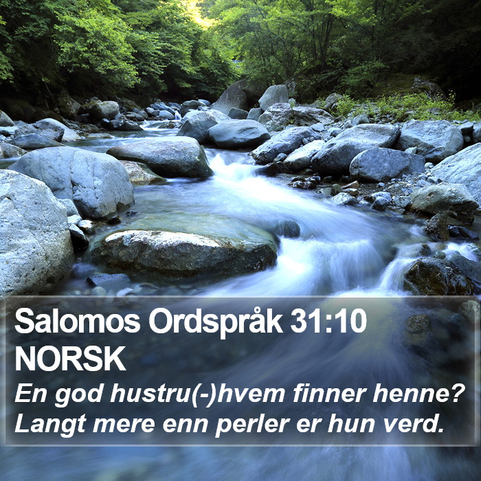 Salomos Ordspråk 31:10 NORSK Bible Study