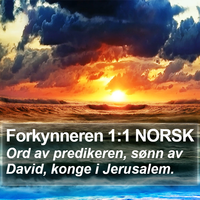 Forkynneren 1:1 NORSK Bible Study