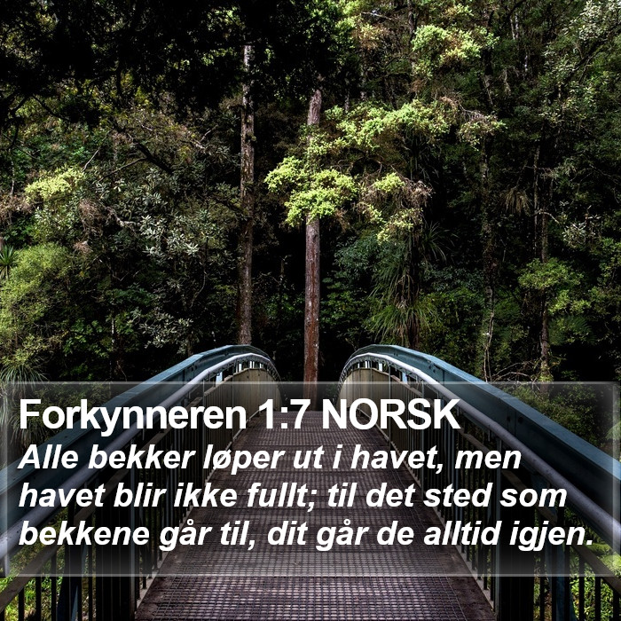 Forkynneren 1:7 NORSK Bible Study