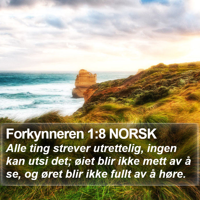 Forkynneren 1:8 NORSK Bible Study